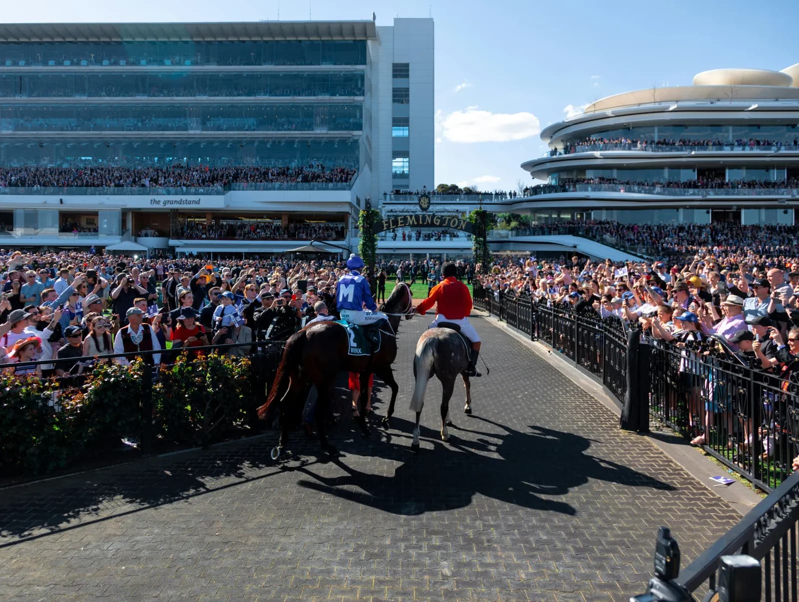 Horse racing event scene